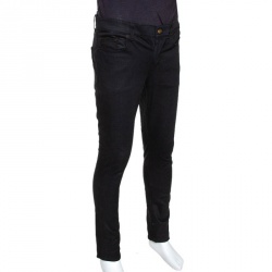 Pre Owned بنطلون جينز سان لوران باريس قصه ضيقة دنيم أسود وسط (ميديوم) 