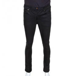 Pre Owned بنطلون جينز سان لوران باريس قصه ضيقة دنيم أسود وسط (ميديوم) 