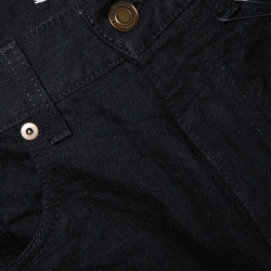 Pre Owned Saint Laurent Paris Black Denim Bermuda Shorts S