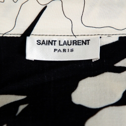 Saint Laurent Paris Monochrome Jungle Printed Bowling Shirt L