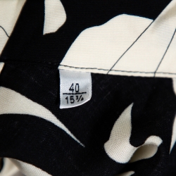 Saint Laurent Paris Monochrome Jungle Printed Bowling Shirt L