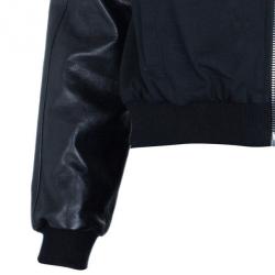 Saint Laurent Paris Leather Bomber Jacket XXL