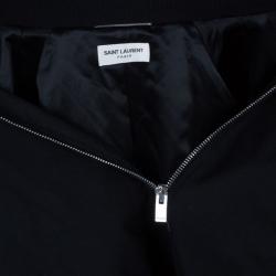 Saint Laurent Paris Leather Bomber Jacket XXL