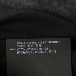 Saint Laurent Paris Grey Logo Print Cotton Distressed Effect T-Shirt S