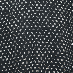 Saint Laurent  Black Star Signs Print Button Front Full Sleeve Shirt M