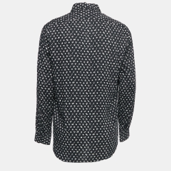 Saint Laurent  Black Star Signs Print Button Front Full Sleeve Shirt M