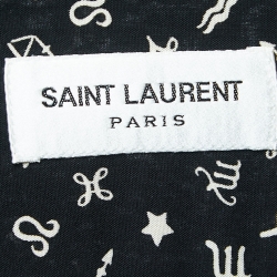 Saint Laurent  Black Star Signs Print Button Front Full Sleeve Shirt M