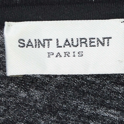 Saint Laurent Paris Black Logo Signature Cotton T-Shirt L