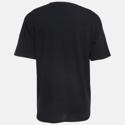 Saint Laurent Paris Black Logo Signature Cotton T-Shirt L
