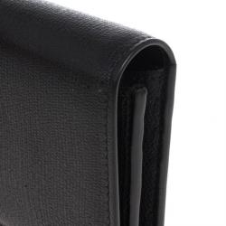 Pre Owned Saint Laurent Black Classic Y Flap Wallet