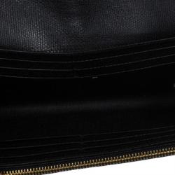 Pre Owned Saint Laurent Black Classic Y Flap Wallet