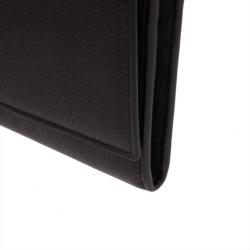 Pre Owned Saint Laurent Black Classic Y Flap Wallet