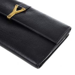 Pre Owned Saint Laurent Large Y Line Flap Wallet