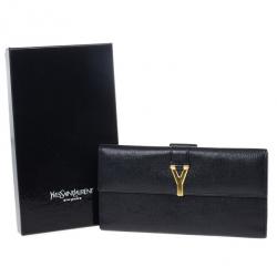 Pre Owned Saint Laurent Large Y Line Flap Wallet