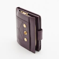 مملوكة مسبقًا Yves Saint Laurent Purple Leather Compact Wallet
