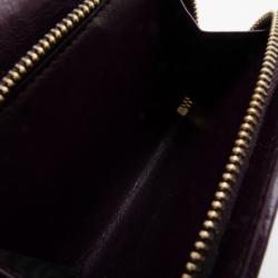 مملوكة مسبقًا Yves Saint Laurent Purple Leather Compact Wallet