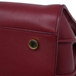 Saint Laurent Paris Red Leather Small Sac De Jour Tote