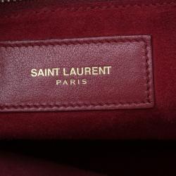 Saint Laurent Paris Red Leather Small Sac De Jour Tote