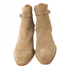 Pre Owned Saint Laurent Paris Beige Blake Jodhpur Ankle Boots Size 43