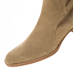 Pre Owned Saint Laurent Paris Beige Blake Jodhpur Ankle Boots Size 43