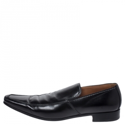 Saint Laurent Paris Black Leather Jailast Loafers Size 43