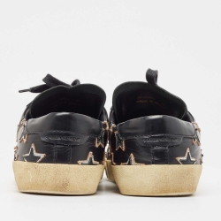 Pre Owned Saint Laurent Black Leather Court Classic Star Sneakers Size 41