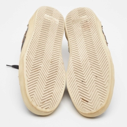 Pre Owned Saint Laurent Black Leather Court Classic Star Sneakers Size 41