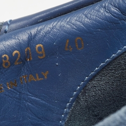 Pre Owned Saint Laurent Blue Suede Court Classic Sneakers Size 40