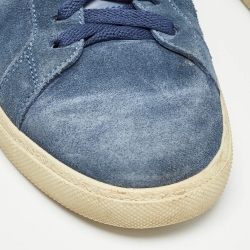 Pre Owned Saint Laurent Blue Suede Court Classic Sneakers Size 40