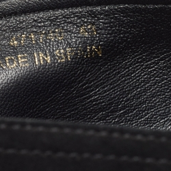 Saint Laurent Black Suede Cassandre Espadrilles Size 43