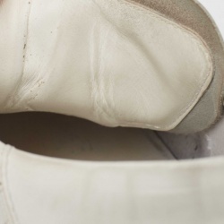 Pre Owned Saint Laurent White Leather Court Classic California Star Sneakers Size 43.5