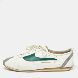 Saint Laurent Multicolor Leather and Suede Jay Sneakers Size 43