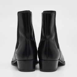 Pre Owned Saint Laurent Black Leather Finn Chelsea Boots Size 43
