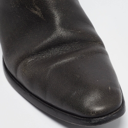 Saint Laurent Brown Leather Ankle Length Boots Size 43.5
