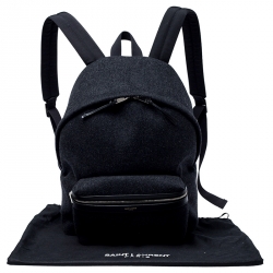 Saint Laurent Dark Grey Wool Classic Backpack