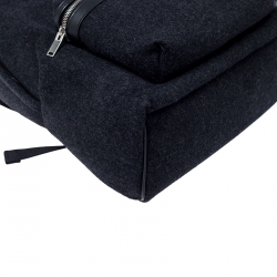Saint Laurent Dark Grey Wool Classic Backpack