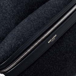 Saint Laurent Dark Grey Wool Classic Backpack