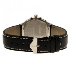 Saint Laurent Paris Silver Stainless Steel Classic Men's Wristwatch 36MM