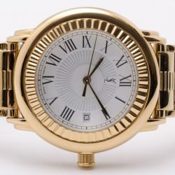 Yves Saint Laurent Full Gold Plated Herrenuhr Unisex Wristwatch