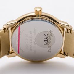 Yves Saint Laurent Full Gold Plated Herrenuhr Unisex Wristwatch