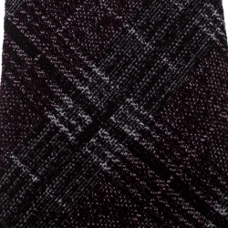 Pre Owned Salvatore Ferragamo Burgundy Textured Wool and Silk Bordeaux Tie
