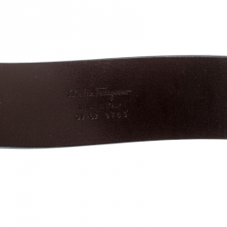 Pre Owned Salvatore Ferragamo Brown Leather Hickory Belt 105CM