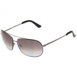 Pre Owned Salvatore Ferragamo Black SF119SL Rectangle Sunglasses