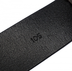 Pre Owned Salvatore Ferragamo Black Leather Gancini Belt 105CM