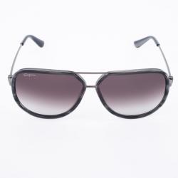 Pre Owned Salvatore Ferragamo Tortoise 637S Oversized Men's Sunglasses