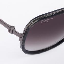 Pre Owned Salvatore Ferragamo Tortoise 637S Oversized Men's Sunglasses