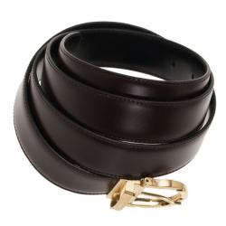 مملوكة مسبقًا Salvatore Ferragamo Brown Leather Reversible Belt 100CM