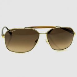 Pre Owned Salvatore Ferragamo Shiny Gold SF107S Mens Sunglasses 