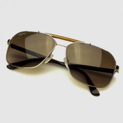 Pre Owned Salvatore Ferragamo Shiny Gold SF107S Mens Sunglasses 