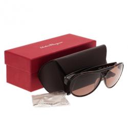 Pre Owned Salvatore Ferragamo Tortoise Frame SF619S Aviators